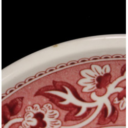 Assiette A Dessert Boch Rouge et Blanc