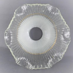ancienne-coupelle-tulipe-pate-de-verre-striée-frise-dorée