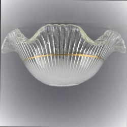 coupelle-tulipe-pate-de-verre-striée-frise-dorée