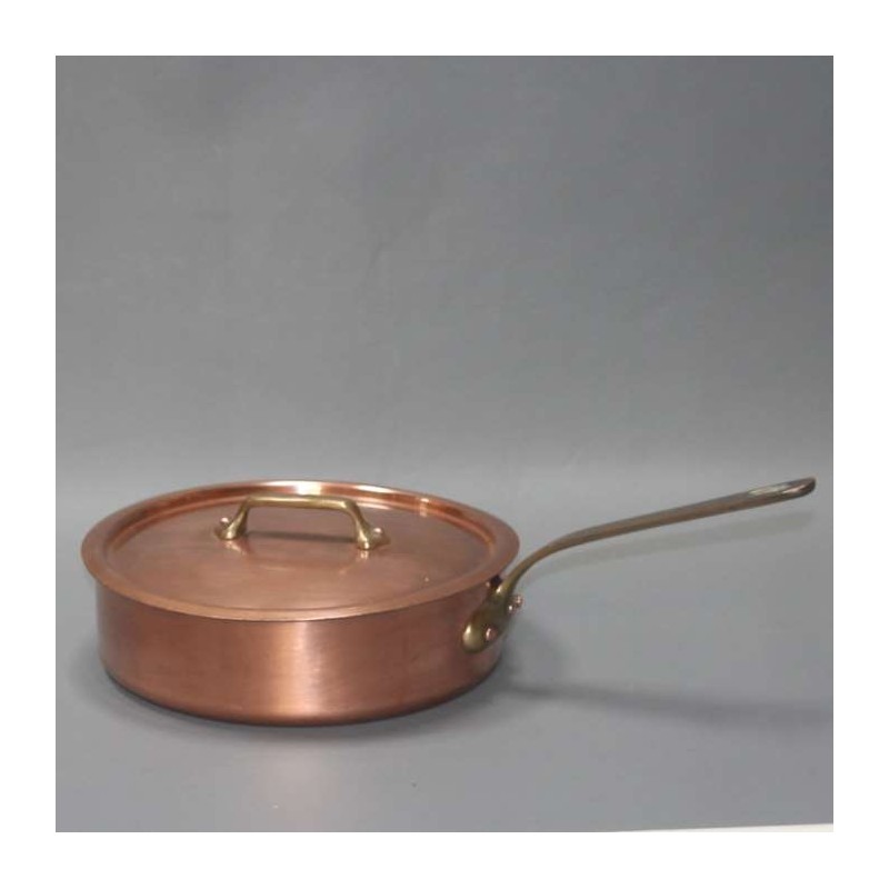 Dehillerin Paris casserole sauteuse en cuivre avec couvercle