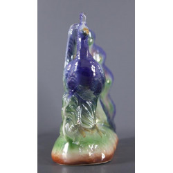 Paon Céramique Polychrome