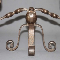 Candlestick-in-iron-wrought-old