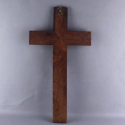 ancien-crucifix-croix-bois-métal-laiton