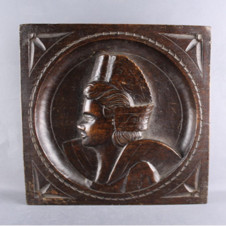 Original Ancien bouchon de bouteille en bois « Bretagne » Avec Couple Bretons