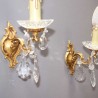 Paire-d'appliques-murales-bronze-style Louis-XV-rocaille