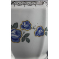 Service à café  à fleurs bleues, 11 pièces