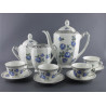 Service à café  à fleurs bleues, 11 pièces