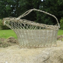 panier-verseur-bouteille-vin-métal-argenté-vintage
