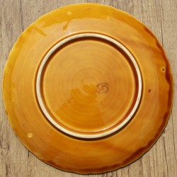 plat-rond-vintage-Sarreguemines-barbotine