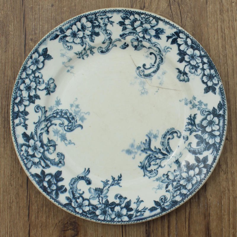 assiette-plate-Boulenger-et-Cie-Choisy-le-Roi-Terre-de-fer-wild-rose