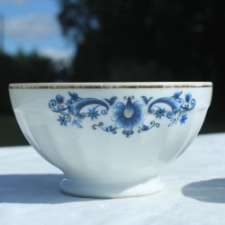 Lot de 2 bols décor de fleurs bleues Limoges