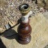 Pied de lampe en bois tourné & sculpté