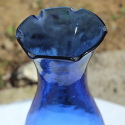 lampe-à-pétrole-verre-cheminée-bleu-cobalt