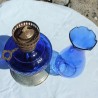 lampe-à-pétrole-bleu-cobalt-ancien