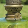 Pied de lampe à pétrole vert
