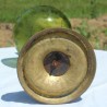 ancien-pied-de-lampe-à-pétrole-vert