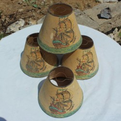 abat-jour-vintage-lot-de-4-au-décor-de-bateau