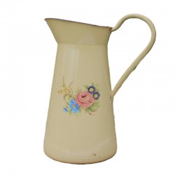 petit broc émaillé au décor floral