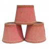 lot-abat-jour-tissu-rouge-vintage