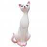 Statuette chat rose vintage 32,5 cm de hauteur
