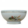 bol porcelaine de luxe décor fleurs champêtre et frise dorée art de la table de France