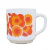mug vintage fleur de lotus orange