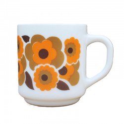 mug fleur de lotus marron