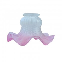 abat jour tulipe au volant rose pour luminaire vintage