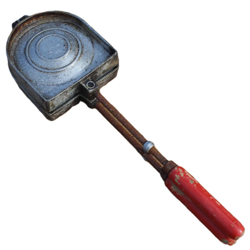 Ancien appareil à croque-monsieur en fonte d'aluminium