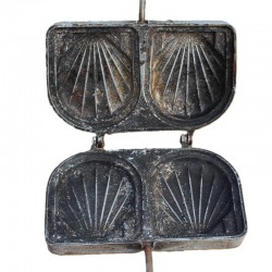 Ancien appareil à croque-monsieur en fonte d'aluminium