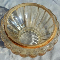 Abat jour cloche globe verre teinté vintage