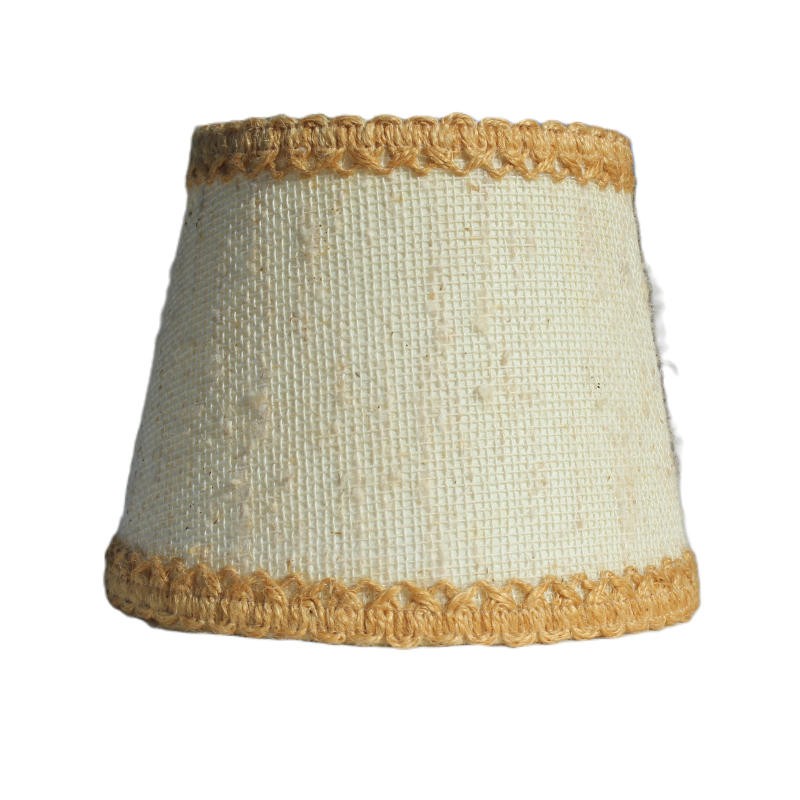 abat-jour en toile de jute vintage pour luminaire