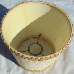 Abat jour vintage en toile de jute