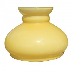globe opaline jaune d'or pour luminaire vintage, abat jour de diamètre 17,5 cm