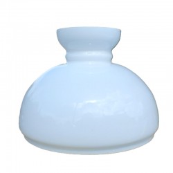 grand globe en opaline blanche, 30,8 cm de diamètre ouverture