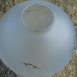 Abat jour verre opaque à motifs