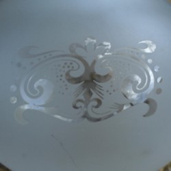Abat jour verre opaque à motifs