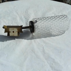Applique murale stilnovo arlus 1950 abat-jour verre ciselé vintage