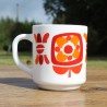 Mug publicitaire Mobil vintage orange