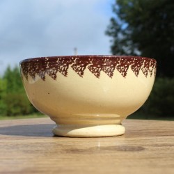 vaisselle ancienne bol à frise marron