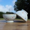 2 Bols petites fleurs en porcelaine Apilco, France
