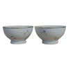 2 Bols petites fleurs en porcelaine Apilco, France