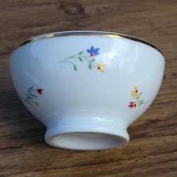 2 Bols petites fleurs en porcelaine Apilco, France