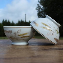 art de la table bol vintage épi de blé, porcelaine de la manufacture d'Apilco
