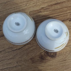 Bol épi de blé en porcelaine Apilco, France, lot de 2