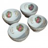 4 petits bols vintage scène galante intérieur du bol, France porcelaine