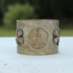 Rond de serviette en métal argenté