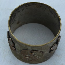 Rond de serviette en métal argenté