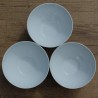 Bol épi de blé en porcelaine Apilco, Yves Deshoulières, France, lot de 3