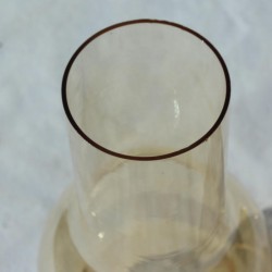 Verre bombé teinté 53X150 mm pour lampe à pétrole ou lustre